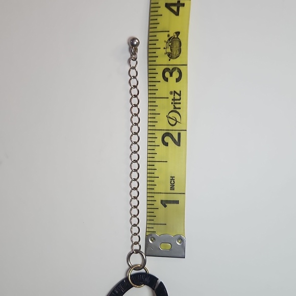 Black and Gold Large Link Statement Necklace - Picture 7 of 7